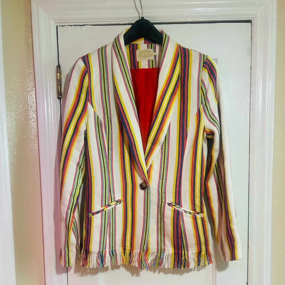 Multicolor Striped Blazer